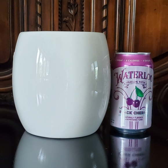 🍇Ceramic Godinger Ivory🍇 Grapes & Leaves Cachepot/Wine Bottle/Utensil Holder - Picture 3 of 7